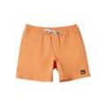 Badeshorts QUIKSILVER "Everyday Solid Volley", Jungen, Gr. 2(84-92cm), Normalgrößen, orange (tangerine), 100% Polyester, Badehosen