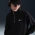 Nike Sportswear Phoenix Fleece Oversize-Sweatshirt mit Viertelreißverschluss (Damen) - Schwarz