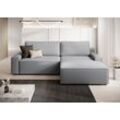 Ecksofa TRENDMANUFAKTUR "Challenge, Schlafsofa mit Bettkasten, Couch in L-Form, Breite 245 cm", grau, B:246cm H:98cm T:168cm, 92% Polyester / 8% Nylon, Sofas, Recamiere beidseitig montierbar, auch in trendigem Cordstoff