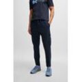 Cargohose BOSS GREEN "T_Urbanex-CargoLight", Herren, Gr. 50, N-Gr, blau (dunkelblau402), Web, Obermaterial: 100% Elastomultiester, unifarben, casual, gerade, unten schmal, Hosen, mit elastischem Bund und Kordelzug