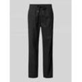 Regular Fit Leinenhose mit elastischem Bund Modell 'barton'