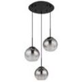 GLOBO LIGHTING LED-Hängeleuchte "BARRY", schwarz (schwarz matt), 3 flammig, Ø 20,00cm H: 120,00cm,, Lampen, perfekt geeignet für Essbereiche, Wohnzimmer oder über Küchentheken