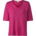 Leinen-Mix-Pullover, fuchsia, 40/42