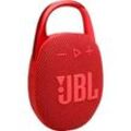 JBL Clip 5 Bluetooth Lautsprecher, Rot, Wasserfest