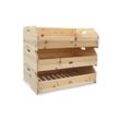 HABAU Holz Stapelkiste »Maxi«, im 3er Set, je Vorratskiste 59 x 38 x 18 cm