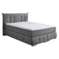 Boxspringbett Classic grau 140 x 200 cm