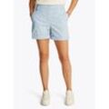 Chinoshorts TOMMY HILFIGER "CO BLEND GMD CHINO SHORT", Damen, Gr. 36, N-Gr, blau (breezy blau), Web, Obermaterial: 65% Baumwolle, 33% Lyocell, 2% Elasthan, unifarben, casual, regular fit kurz, Hosen, mit Umschlagsaum