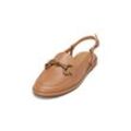 Sandale MARC O'POLO "mit Trensen-Schnalle", Damen, Gr. 36, braun (cognac), Obermaterial: 100% Leder (Rind), unifarben, Schuhe