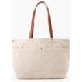 Shopper LEVI'S "WOMEN'S HERITAGE TOTE-ALL", Damen, Gr. B/H/T: 38cm x 33cm x 16cm, beige (ecru), Baumwolle, Canvas, Taschen