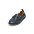 Loafer MARC O'POLO "mit Trensen-Schnalle", Damen, Gr. 36, blau (navy), Obermaterial: 100% Leder (Rind), unifarben, Schuhe