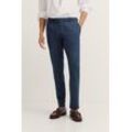 Chinohose BUGATTI, Herren, Gr. 31, Länge 32, 380, marine, 65% Polyester, 29% Viskose, 6% Elasthan, unifarben, casual, slim fit, Hosen, mit Stretch