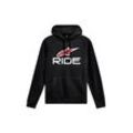 Hoodie Alpinestars Ride V3 Schwarz-Weiß-Rot