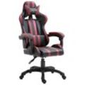 Gaming-Stuhl Kunstleder | Farbe: Weinrot