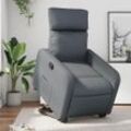 Relaxsessel Mit Aufstehhilfe Elektrisch Kunstleder Grau | Mit Massage: Nein | Modell: Manuelles Neigesystem