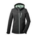 Softshelljacke KILLTEC "KOS 89 WMN SFTSHLL JCKT", Damen, Gr. 36, schwarz, Oberstoff: Oberseite: 100% Polyester (recycelt), Rückseite: 100% Polyester (recycelt), Futter: 100% Polyester (recycelt), sportlich, Jacken, Damen Softshelljacke: Wind-u wasserdicht, atmungsaktiv