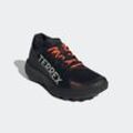 Trailrunningschuh ADIDAS TERREX "TERREX AGRAVIC GTX TRAILRUNNING", Gr. 41, core schwarz, grau two, semi impact orange, Textil, sportlich, Schuhe