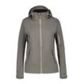 Softshelljacke ICEPEAK "D SOFTSHELLJACKE BATHGATE", Damen, Gr. 38, grau (granite), Softshell, Obermaterial: 100% Polyester, sportlich, normal, Langarm, Jacken, Wasserabweisend