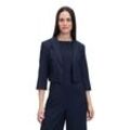 Jackenblazer BETTY BARCLAY "Betty Barclay Kurzblazer mit 3/4 Arm", Damen, Gr. 38, blau (dunkelblau), Obermaterial: 86% Polyester, 14% Elasthan. Futter: 100% Polyester., Basic, normal kurz, 3/4-Ärmel, Blazer, Material