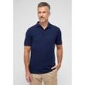Kurzarmhemd ETERNA "SLIM FIT", Herren, Gr. L, US-Größen, blau (navy), 56% cotton, 5% Elasthan, 39% Polyester, schmal, Kurzarm, Hemden, EASY IRON (bügelleicht)