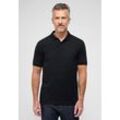 Kurzarmhemd ETERNA "SLIM FIT", Herren, Gr. L, US-Größen, schwarz, 56% cotton, 5% Elasthan, 39% Polyester, schmal, Kurzarm, Hemden, EASY IRON (bügelleicht)