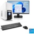 CSL PC-Komplettsystem "Speed V25123", F (A-G), weiß, Microsoft Windows 11 Home (64 Bit), 16 GB RAM 1000 GB SSD, Computer-Komplettsysteme