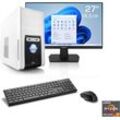 CSL Gaming-PC-Komplettsystem "Sprint V28139", F (A-G), weiß, Microsoft Windows 11 Home (64 Bit), 16 GB RAM 1000 GB SSD, Computer-Komplettsysteme