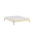 Bettgestell KARUP DESIGN "CORE BED Bodenbett, Holzrahmen, Futonbett, Jugendbett, Holzbett", 160, B:166cm H:34cm L:206cm, Betten, Massivholzbett mit Lattenrost, Kiefer massiv, Doppelbett ohne Kopfteil