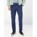 Chinohose BRAX "Style EVANS", Herren, Gr. 102, Normalgrößen, blau (dunkelblau), 96% Baumwolle, 3% Kapok, 1% Elasthan, Hosen
