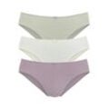 Jazz-Pants Slips VIVANCE, Damen, Gr. 32/34, bunt (mint, creme, flieder), Doppelripp, Obermaterial: 95% Baumwolle, 5% Elasthan, unifarben, bequem, Unterhosen, aus weicher und elastischer Rippware, mit zartem Röschen vorn