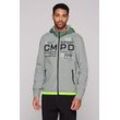 Kapuzensweatjacke CAMP DAVID, Herren, Gr. 4XL, grau, Material: 70% Baumwolle, 30% Polyester, bedruckt, bestickt, casual, lässig geschnitten normal, Langarm eingesetzt Rippbündchen, Sweatjacken, mit verstellbarer Kapuze