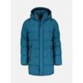 Steppjacke LERROS "LERROS Warm gefütterte Steppjacke mit abnehmbarer Kapuze", Herren, Gr. XL, blau (rich blau), 100% Polyester, Langarm, Jacken, Wasser- und windabweisend, atmungsaktiv