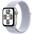 APPLE Watch SE (2024) GPS 40 mm Smartwatch Aluminium Textil Carbon Neutral, 130 - 200 mm, Silber