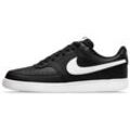 Sneaker NIKE SPORTSWEAR "COURT VISION LOW NEXT NATURE", Gr. 42,5, schwarz-weiß (schwarz, weiß, schwarz), Synthetik, sportlich, Schuhe, Design auf den Spuren des Air Force 1