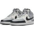 Sneaker NIKE SPORTSWEAR "COURT VISION MID NEXT NATURE", Gr. 43, grau (grau, schwarz), Synthetik, sportlich, Schuhe, Design auf den Spuren des Air Force 1