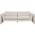 3-Sitzer Sofa Samtstoff hellbeige MAUNU