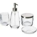 Badaccessoires Set 4-teilig SONORA Glas Transparent