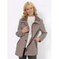 Langjacke CASUAL LOOKS, Damen, Gr. 36, grau (taupe, meliert), 100% Polyester, meliert, Langarm, Jacken