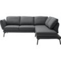 Ecksofa "Spin, Multifunktionssofa, bequem und hochwertige Verarbeitung, L-Form", grau (fango), B:329cm H:87cm T:259cm, 100% Leder, SCHÖNER WOHNEN-KOLLEKTION, Sofas, Drehsitz-Funktion, USB-Anschluss, Armlehnfunktion, Rückenverstellung