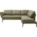 Ecksofa "Spin, Multifunktionssofa, bequem und hochwertige Verarbeitung, L-Form", grün (oliv), B:329cm H:87cm T:259cm, 100% Leder, SCHÖNER WOHNEN-KOLLEKTION, Sofas, Drehsitz-Funktion, USB-Anschluss, Armlehnfunktion, Rückenverstellung