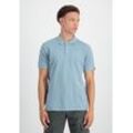 Poloshirt ALPHA INDUSTRIES "Alpha Industries Men - Polo Shirts X-Fit Polo", Herren, Gr. 2XL, bunt (graublau), Obermaterial: 95% Baumwolle, 5% Elastan, Kurzarm, Shirts