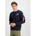 Sweater ALPHA INDUSTRIES "Alpha Industries Men - Sweatshirts Space Shuttle Sweater", Herren, Gr. 4 XL, blau (rep.blau), Obermaterial: 80% Baumwolle, 20% Polyester, regular fit, Sweatshirts