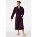 SCHIESSER Bademantel Softvelours bordeaux gestreift - Essentials XL male