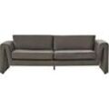 3-Sitzer Sofa Samtstoff graphitgrau MAUNU