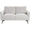 2-Sitzer Sofa Stoff cremeweiß NAPPA