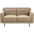 2-Sitzer Sofa Stoff hellbraun LILAND