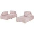 Sofa Set Polsterbezug rosa 4-Sitzer TIBRO