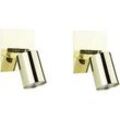 Strahler 2er Set TIGRIS verstellbar Metall Gold