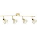 Strahler 4-flammig ERMA verstellbar Metall Gold