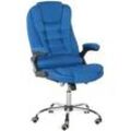 Chefsessel Stoff Blau ROYAL