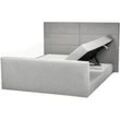 Boxspringbett Stoff ARISTOCRAT 180 x 200 cm Hellgrau